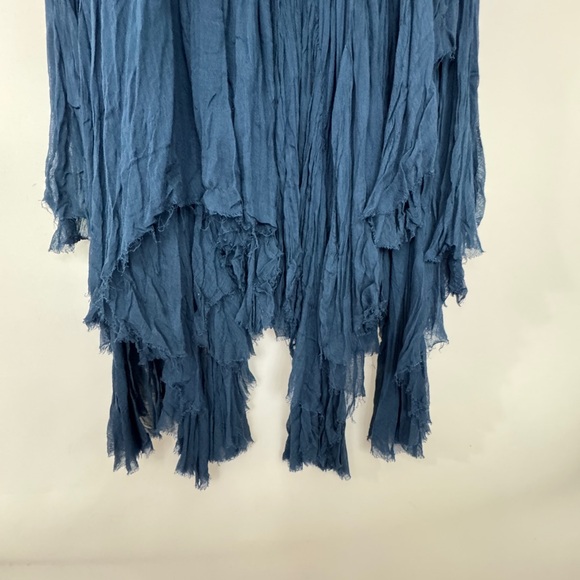 Free People Elegant Clover Navy Blue Maxi Skirt - Picture 5 of 14